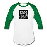 Baseball T-Shirt - Lyrically Provoked - white/kelly green