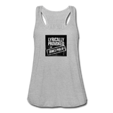 Women's Flowy Tank Top - Lyrically Provoked - heather gray