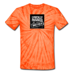 Unisex Tie Dye T-Shirt - Lyrically Provoked - spider orange