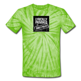 Unisex Tie Dye T-Shirt - Lyrically Provoked - spider lime green