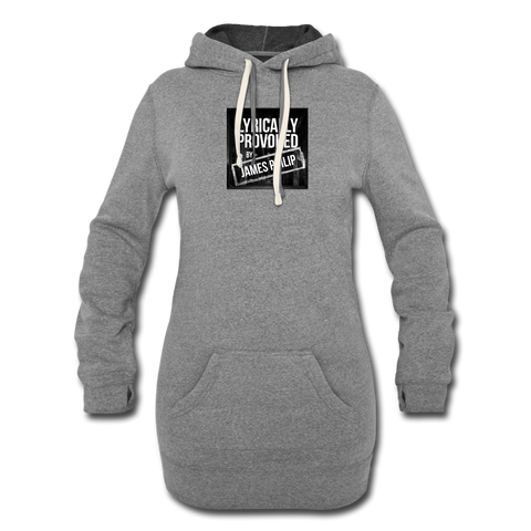 Women's Hoodie Dress - Lyrically Provoked - heather gray