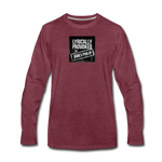 Men's Long Sleeve T-Shirt - Lyrically Provoked - heather burgundy