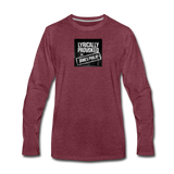 Men's Long Sleeve T-Shirt - Lyrically Provoked - heather burgundy