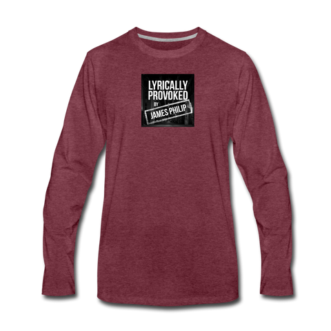 Men's Long Sleeve T-Shirt - Lyrically Provoked - heather burgundy