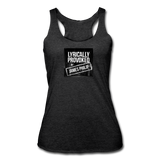 Women’s Racerback Tank - Lyrically Provoked - heather black