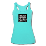 Women’s Racerback Tank - Lyrically Provoked - turquoise