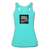 Women’s Racerback Tank - Lyrically Provoked - turquoise