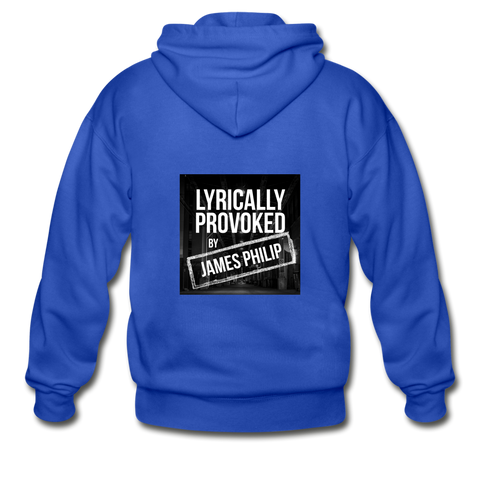 Men's Heavy Blend Zip Hoodie - Lyrically Provoked - royal blue