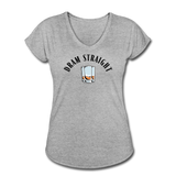 Women's V-Neck T-Shirt - Dram Straight - heather gray