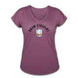 Women's V-Neck T-Shirt - Dram Straight - heather plum