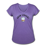 Women's V-Neck T-Shirt - Dram Straight - purple heather