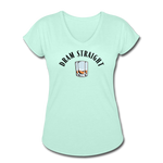 Women's V-Neck T-Shirt - Dram Straight - mint