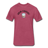 Fitted Men's T-Shirt - Dram Straight - heather burgundy