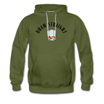 Men’s Premium Hoodie - Dram Straight - olive green