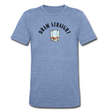 Men's Tri-Blend T-Shirt - Dram Straight - heather Blue