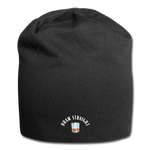 Jersey Beanie - Dram Straight (White Logo) - black