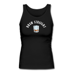 Women's Fitted Tank - Dram Straight (White Logo) - black