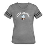 Women’s Vintage Sport T-Shirt - Dram Straight (White Logo) - heather gray/charcoal