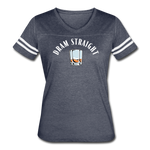 Women’s Vintage Sport T-Shirt - Dram Straight (White Logo) - vintage navy/white