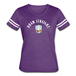 Women’s Vintage Sport T-Shirt - Dram Straight (White Logo) - vintage purple/white