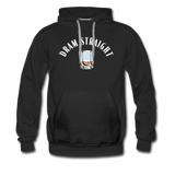 Men’s Premium Hoodie - Dram Straight (White Logo) - black