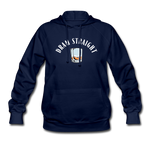 Women's Hoodie - Dram Straight (White Logo) - navy