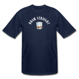 Men's Tall T-Shirt - Dram Straight (White Logo) - navy