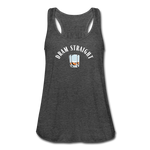 Women's Flowy Tank Top - Dram Straight (White Logo) - deep heather