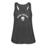 Women's Flowy Tank Top - Dram Straight (White Logo) - deep heather