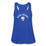 Women's Flowy Tank Top - Dram Straight (White Logo) - royal blue