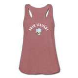 Women's Flowy Tank Top - Dram Straight (White Logo) - mauve