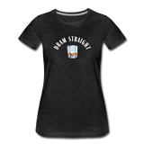 Women’s T-Shirt - Dram Straight (White Logo) - charcoal gray