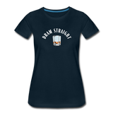 Women’s T-Shirt - Dram Straight (White Logo) - deep navy