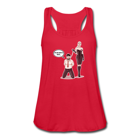 Women's Flowy Tank Top - My Safe Word Is Tacos - red