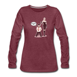 Women's Long Sleeve T-Shirt - My Safe Word Is Tacos - heather burgundy