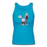 Women's Fitted Tank - My Safe Word Is Tacos - turquoise