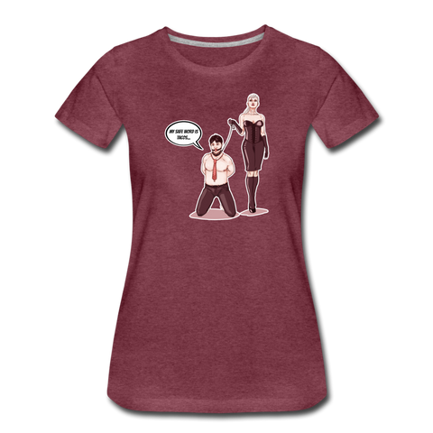 Women’s T-Shirt - My Safe Word Is Tacos - heather burgundy