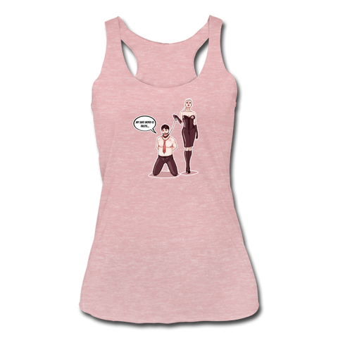 Women’s Racerback Tank - My Safe Word Is Tacos - heather dusty rose