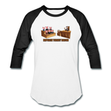 Baseball T-Shirt - Impeach Turkey Bacon - white/black