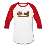 Baseball T-Shirt - Impeach Turkey Bacon - white/red