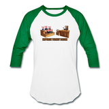 Baseball T-Shirt - Impeach Turkey Bacon - white/kelly green