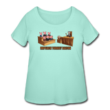 Women’s Curvy T-Shirt - Impeach Turkey Bacon - mint