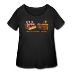 Women’s Curvy T-Shirt - Impeach Turkey Bacon - black