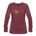 Women's Sleeve T-Shirt - Impeach Turkey Bacon - heather burgundy