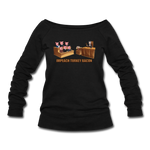 Women's Wideneck Sweatshirt - Impeach Turkey Bacon - black