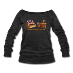 Women's Wideneck Sweatshirt - Impeach Turkey Bacon - heather black