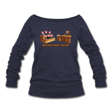 Women's Wideneck Sweatshirt - Impeach Turkey Bacon - melange navy