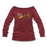 Women's Wideneck Sweatshirt - Impeach Turkey Bacon - cardinal triblend