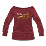 Women's Wideneck Sweatshirt - Impeach Turkey Bacon - cardinal triblend