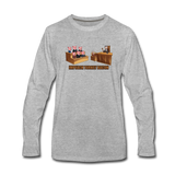 Men's Long Sleeve T-Shirt - Impeach Turkey Bacon - heather gray